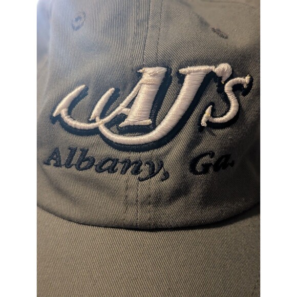 District DT600 Distressed Taupe Dad Hat Albany GA AJ's Restaurant Cotton Cap - Picture 2 of 9